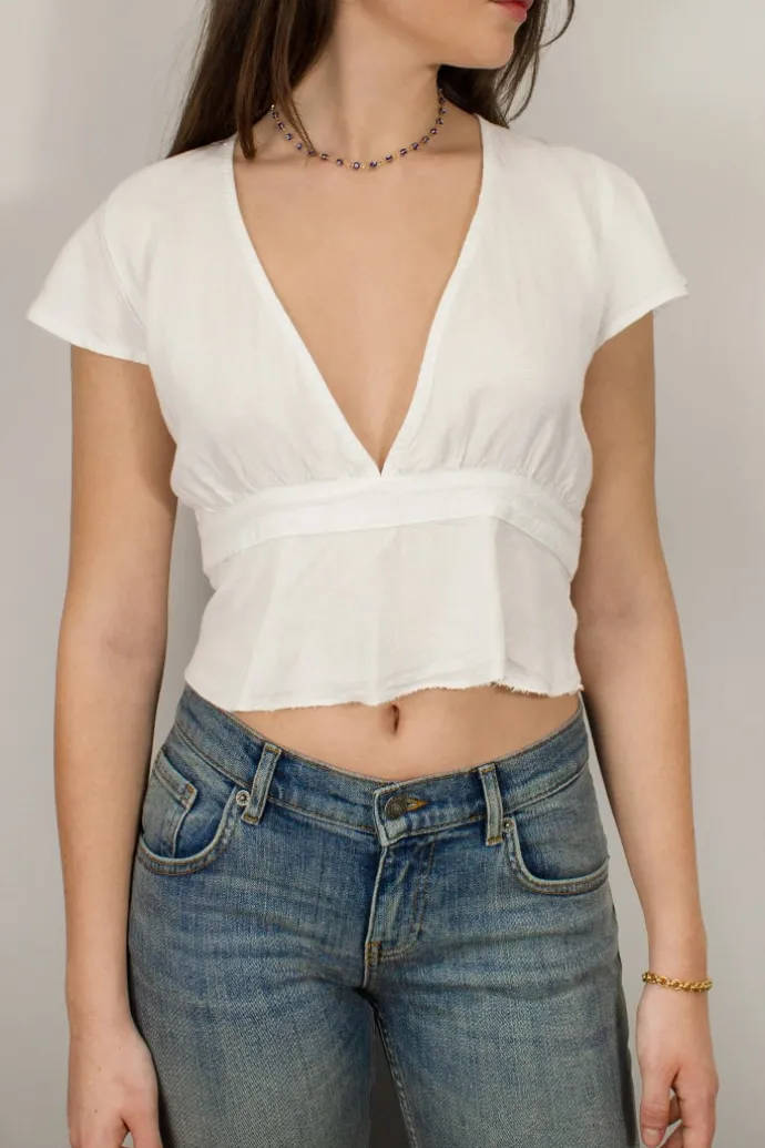 Donna Subdued Blusa con fiocco