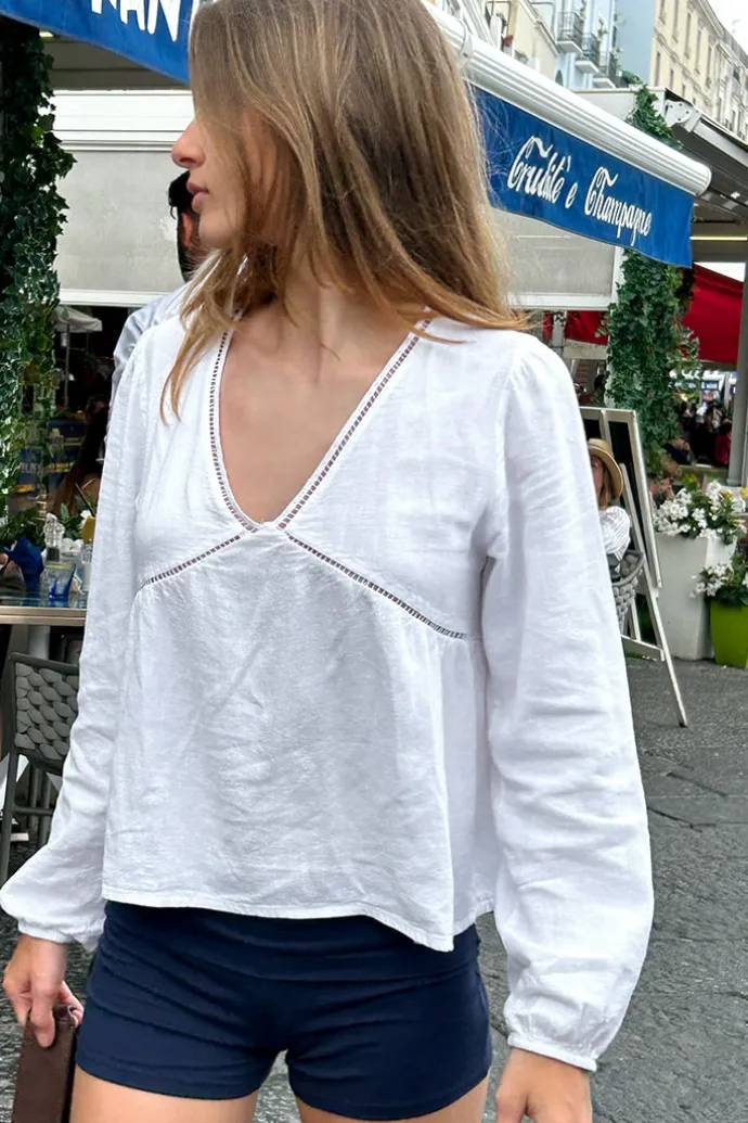 Donna Subdued Blusa scollo a V