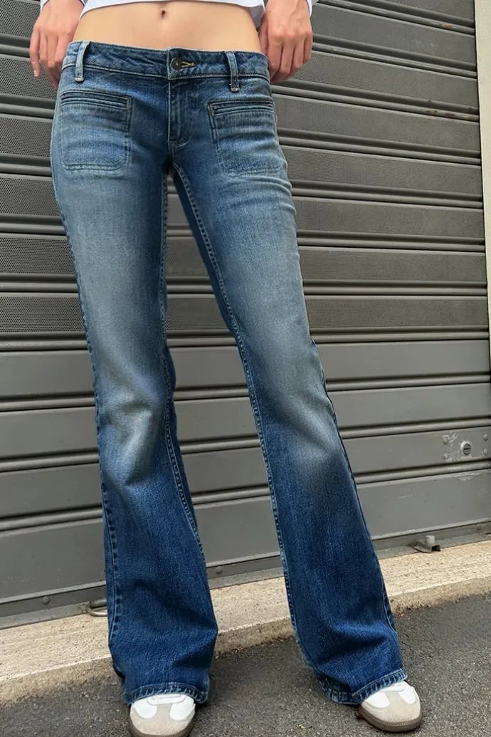 Donna Subdued Jeans flare con tasche frontali