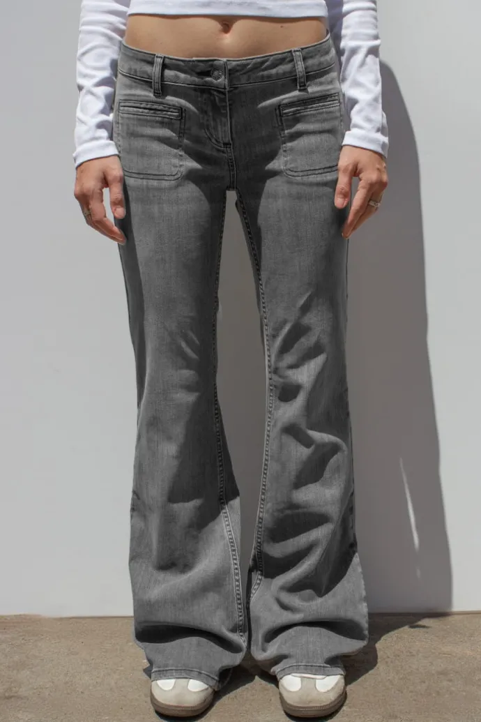 Donna Subdued Jeans flare con tasche frontali