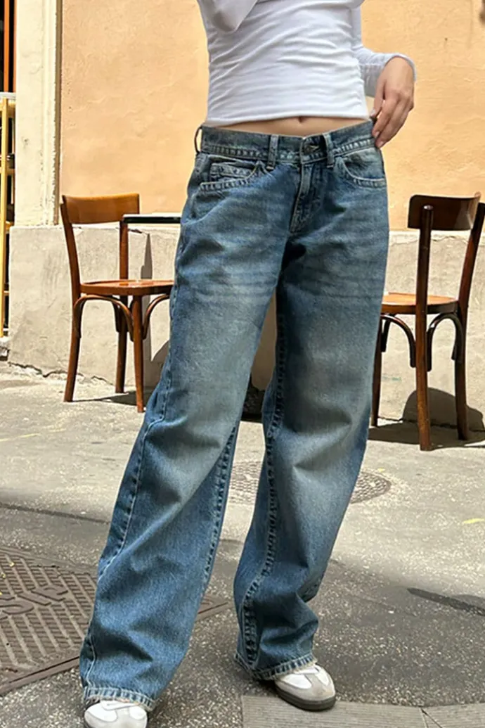 Donna Subdued Jeans wide-leg low waist