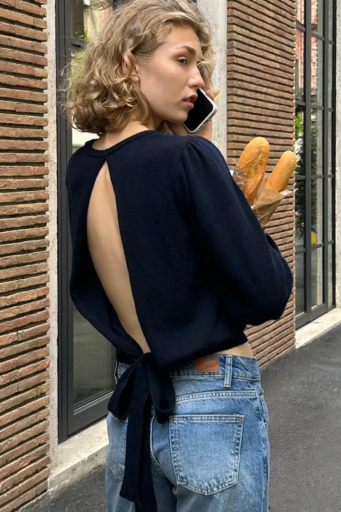 Donna Subdued Maglione fiocco