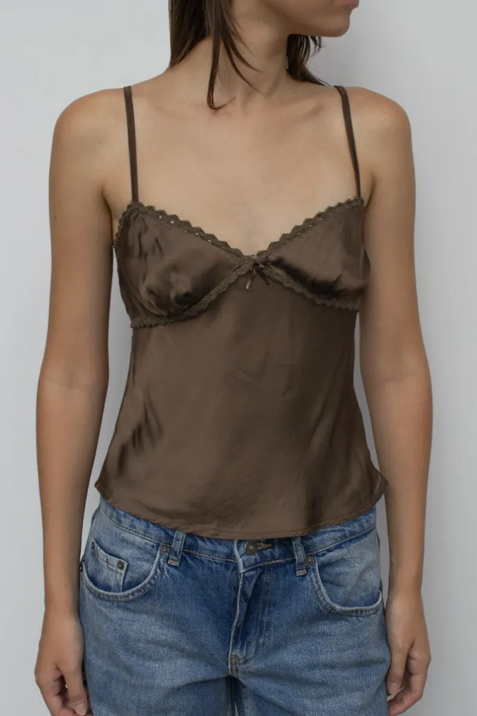 Donna Subdued Tank top con fiocco
