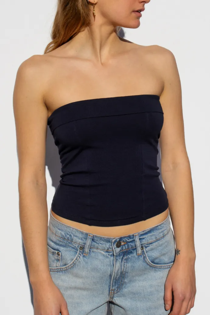 Donna Subdued Top a fascia con lace-up