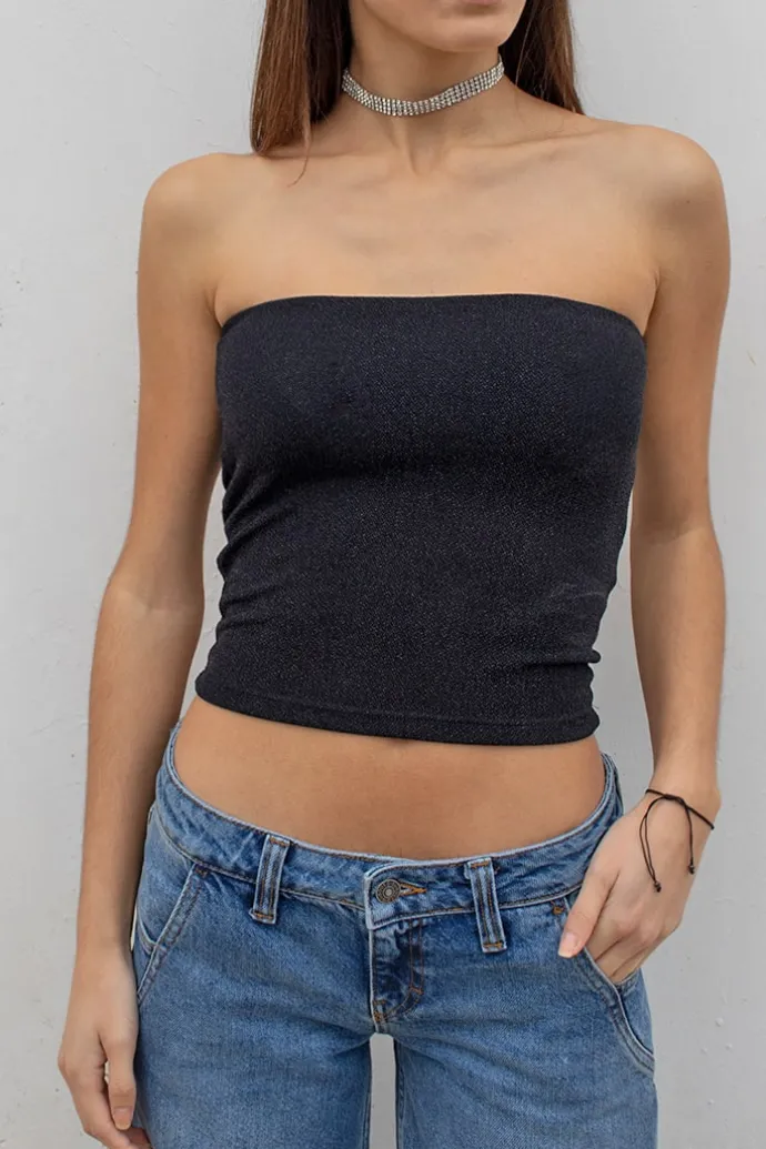 Donna Subdued Top a fascia lurex