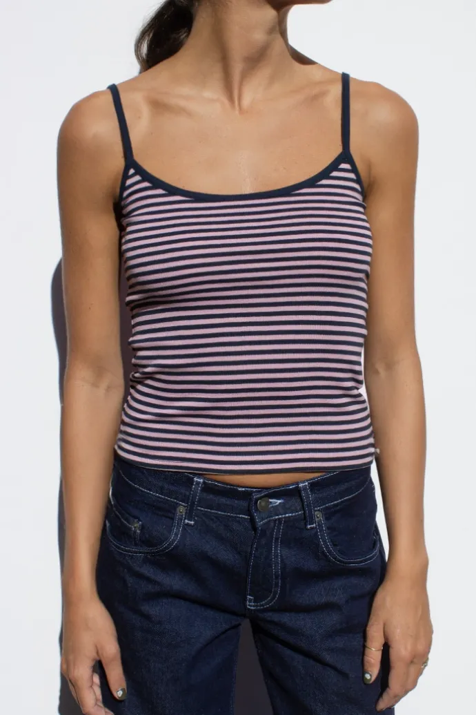 Donna Subdued Top scollo rotondo