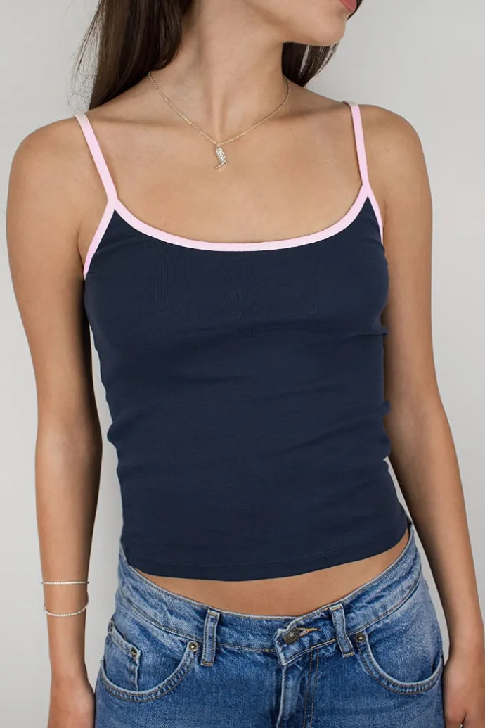 Donna Subdued Top scollo rotondo