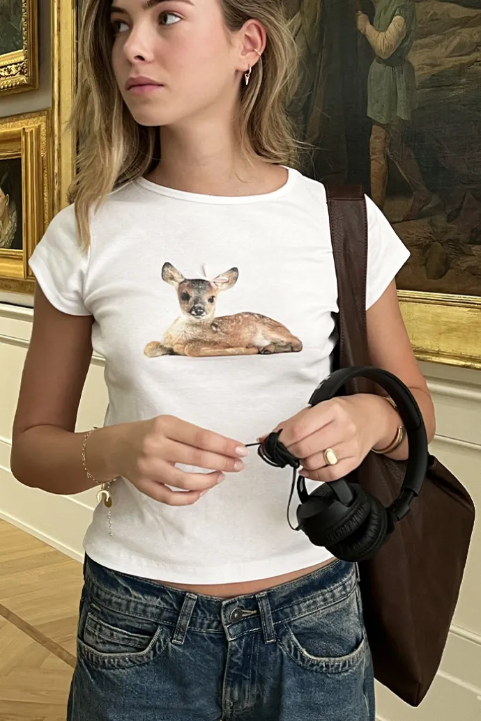 Donna Subdued T-shirt Cerbiatto