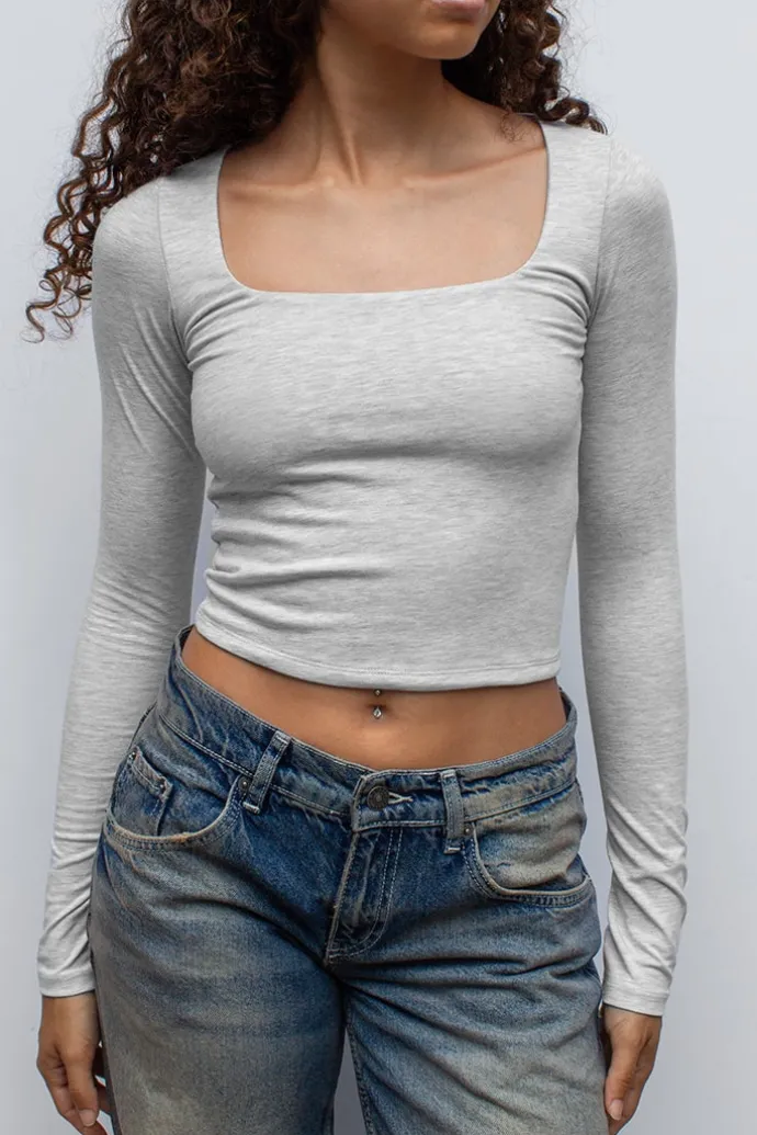 Donna Subdued T-shirt scollo quadrato