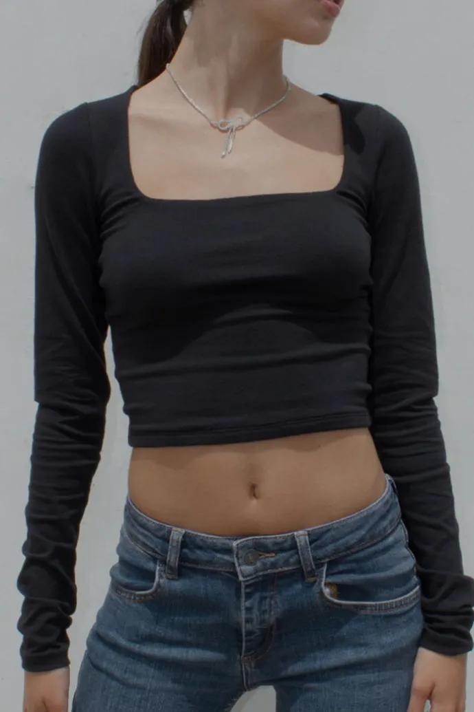 Donna Subdued T-shirt scollo quadrato