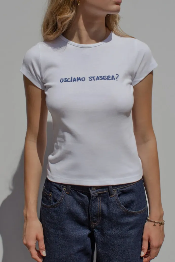 Donna Subdued T-shirt Usciamo stasera