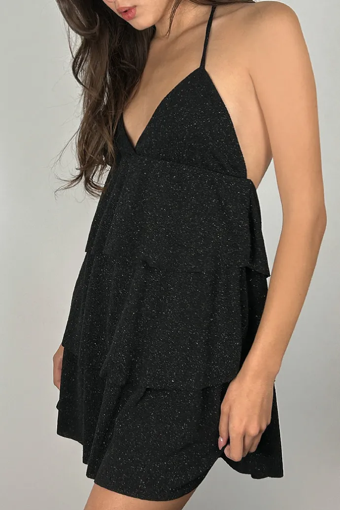 Donna Subdued Vestito con balze